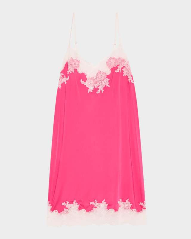 Enchant Silky Lace-Trim Chemis